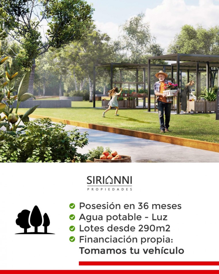 venta terreno financiado Ibarlucea El Naranjo